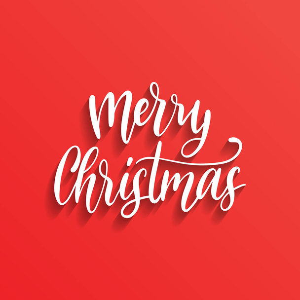 Merry Christmas lettering  - Vektor, obrázek