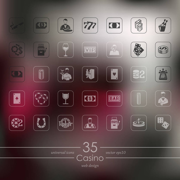 Conjunto de ícones de casino
 - Vetor, Imagem