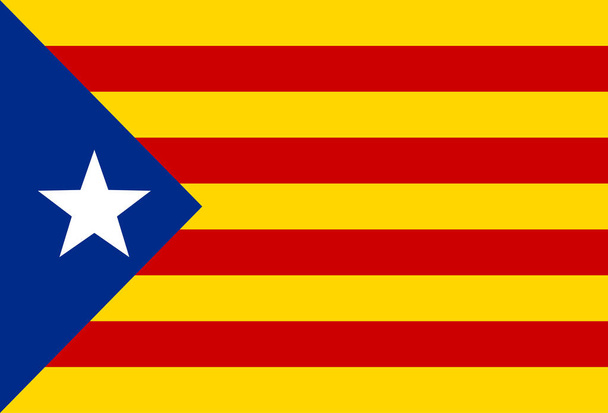ベクトル カタルーニャやカタルーニャ広場の国旗. - ベクター画像