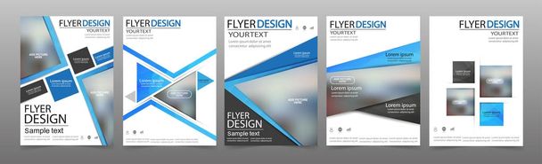 Set of Flyer design. Can be used for magazine cover, business mockup, education, presentation, report. Vector eps 10. - Вектор, зображення