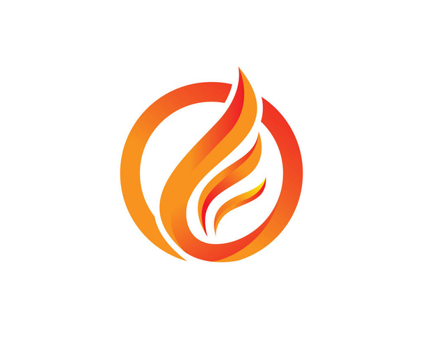 šablona loga ohně plamene - Vektor, obrázek
