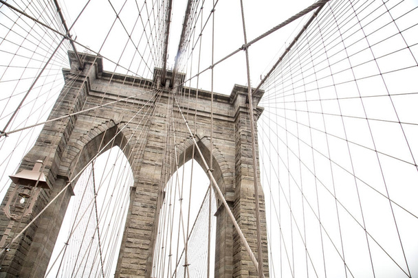 New York, view of the Brooklyn Bridge - Fotoğraf, Görsel