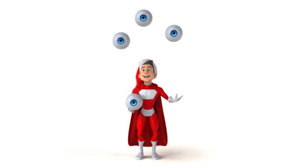 Super-Weihnachtsmann jongliert mit Augen  - Filmmaterial, Video