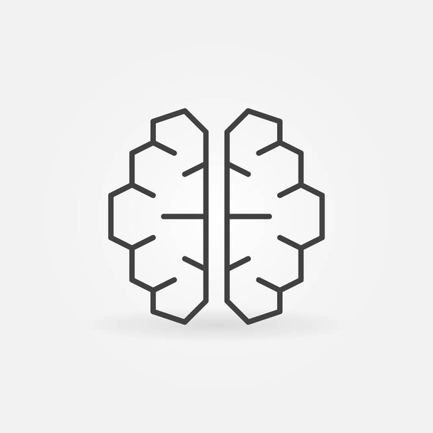 AI cyberbrain icon - vector artificial intelligence brain symbol - Vector, Imagen