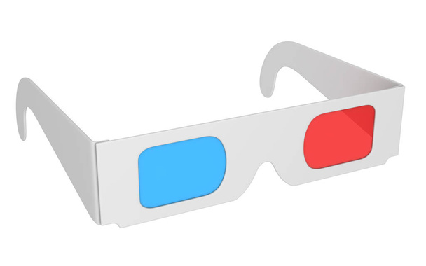 izolované 3d brýle - Fotografie, Obrázek