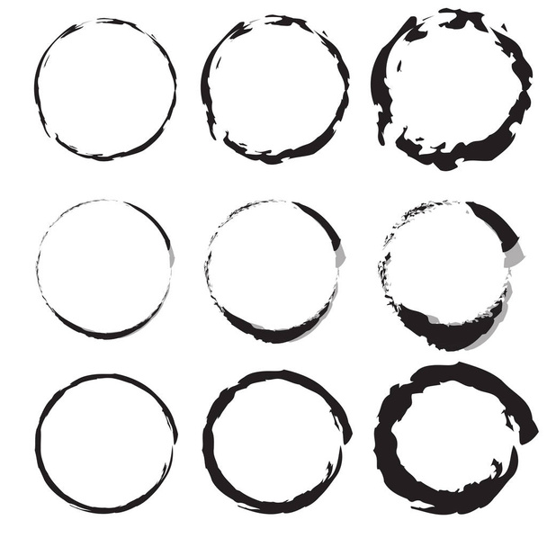 Set aus 9 Kreisen, Vektor-Designelementen. - Vektor, Bild