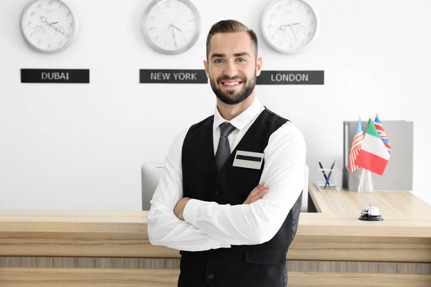 Male hotel receptionist  - Photo, image