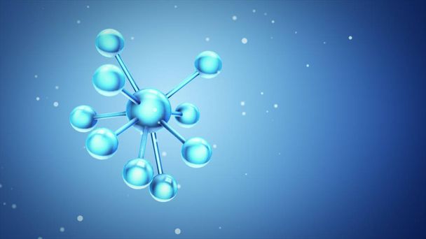 Ilustración 3d caída de modelos de moléculas de vidrio y cristal
 - Foto, Imagen