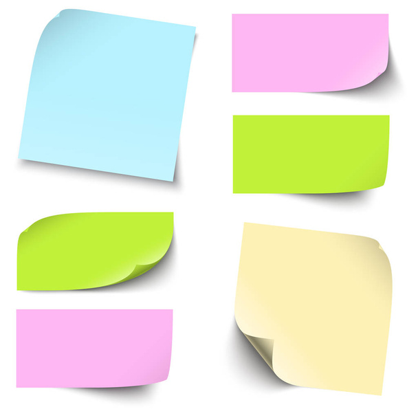 colección de notas adhesivas de colores
 - Vector, Imagen