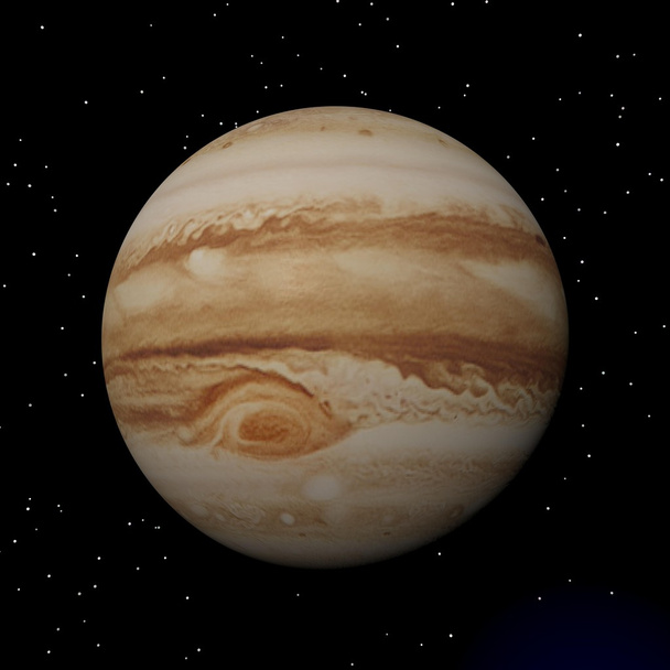 ジュピターの惑星の夜 3 d レンダリングで - 写真・画像