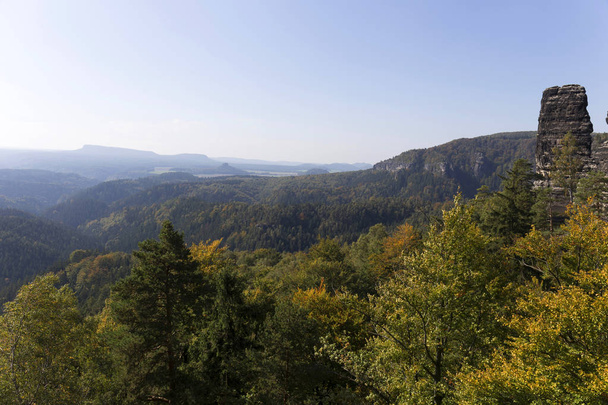 Осінній пейзаж у Чеська Швейцарія, Чеська Республіка - Фото, зображення