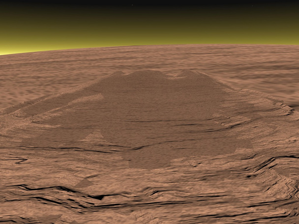 Mons Olympus on Mars planet - 3D render - Photo, Image