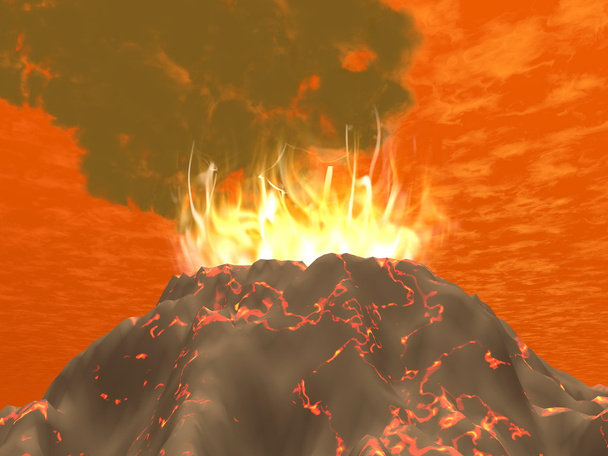 Eruption - 3D renderöinti
 - Valokuva, kuva
