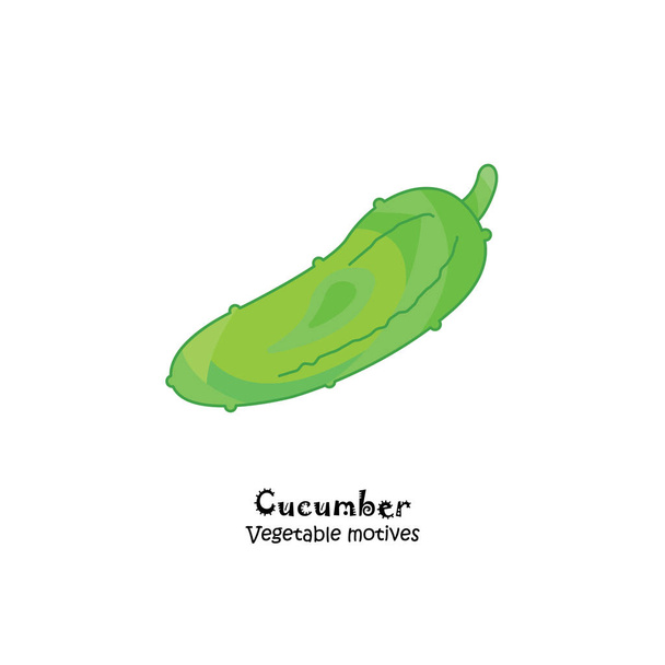 Color  cucumber illustration. - Vector, Image