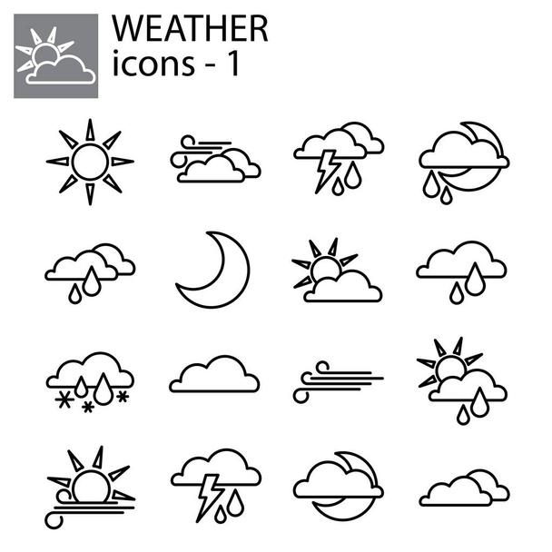 天気予報サイトの設定 - ベクター画像