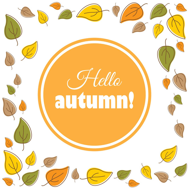 Hola, texto de otoño
 - Vector, Imagen