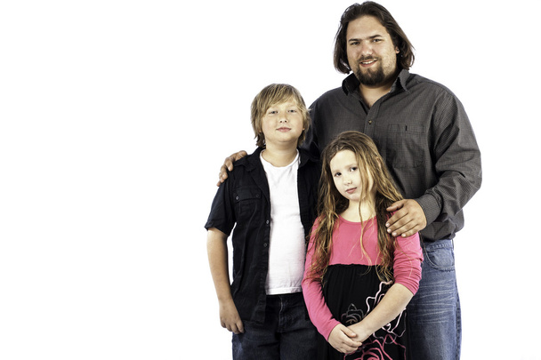 Single dad with kids - Foto, imagen