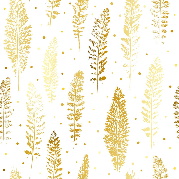 Seamless pattern with leaves - Vector, Image