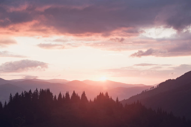 Smoky Mountains ridge at sunrise - Foto, imagen