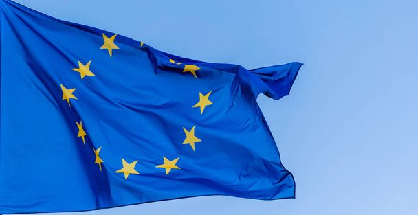 vlajka Evropské unie closeup - Fotografie, Obrázek