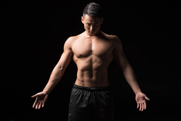 shirtless muscular asian man - Fotoğraf, Görsel