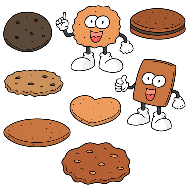 Sütemények és kekszek vektorkészlete - Vektor, kép