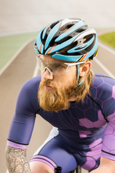 cyclist in helmet and goggles - Фото, изображение