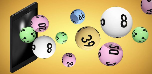 3D image of colorful bingo balls - Zdjęcie, obraz