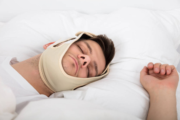 Man Sleeping With Bandage - Φωτογραφία, εικόνα