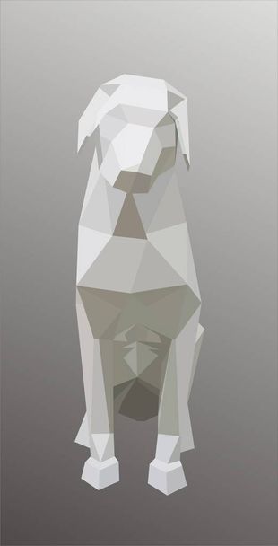  geometric abstract dog - Vector, Image