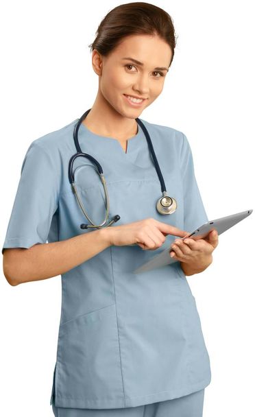 doctor using digital tablet - Fotoğraf, Görsel