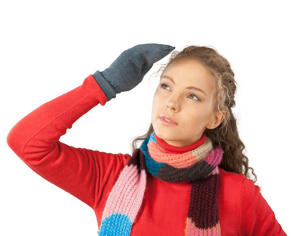  young woman in winter clothes - Φωτογραφία, εικόνα