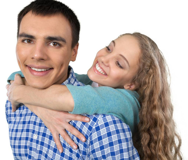 Junges Paar umarmt sich - Foto, Bild