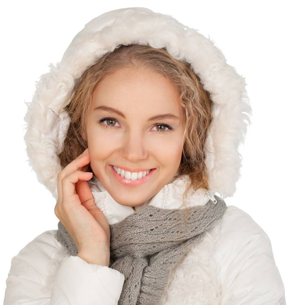  young woman in winter clothes - Foto, afbeelding
