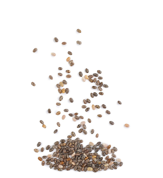 Chia seeds on white - Photo, image
