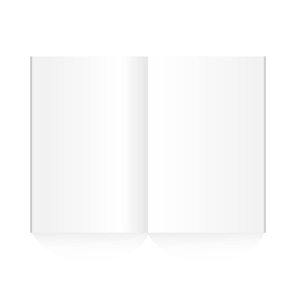 Vector blank magazine spread on white background. - Vetor, Imagem
