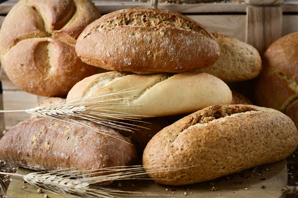 assortiment van verschillende broodjes - Foto, afbeelding