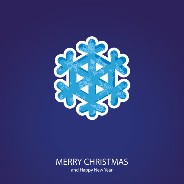 Symbols of Christmas of form snowflake - Vector, Image