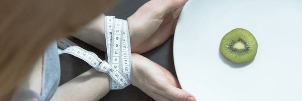 Eating disorder, bulimia, anorexia concept - Fotoğraf, Görsel