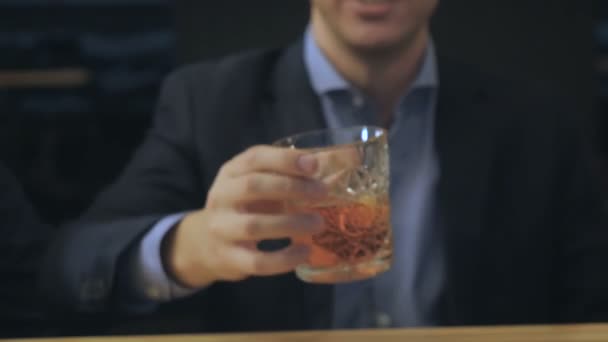 barman make cocktail at bar - 映像、動画