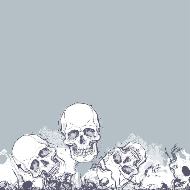 emberi koponyák minta - Vektor, kép