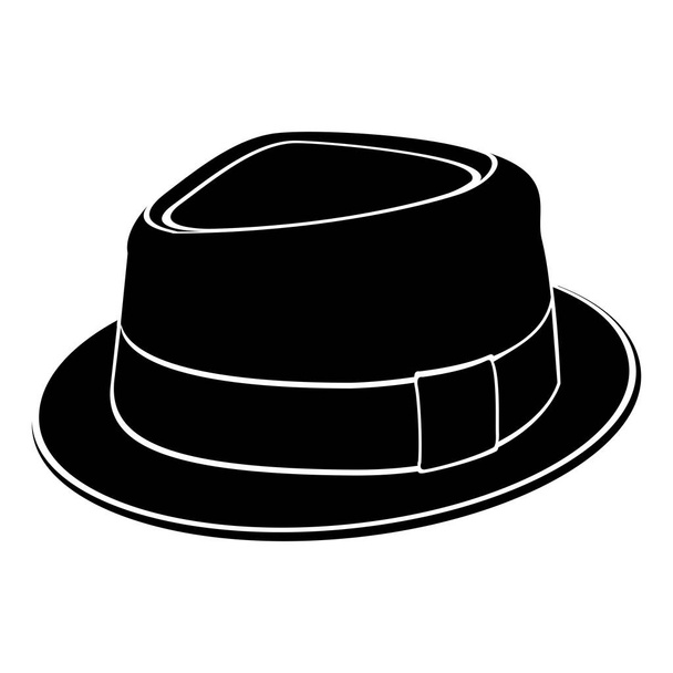 Hipster hat silhouette - Vector, Image