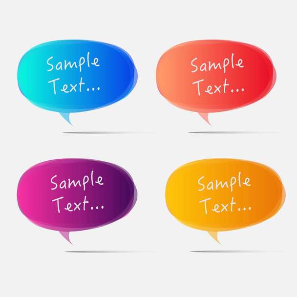 Vector colorful speech bubble. - Vetor, Imagem