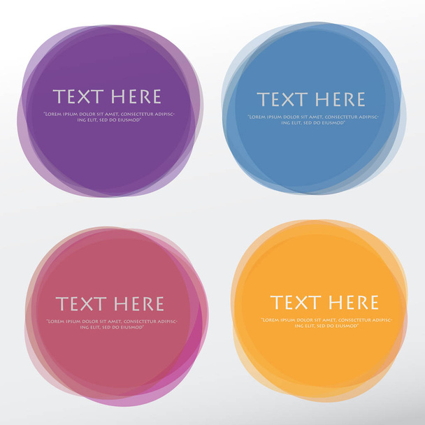 Set of round colorful vector shapes. Design elements. - ベクター画像