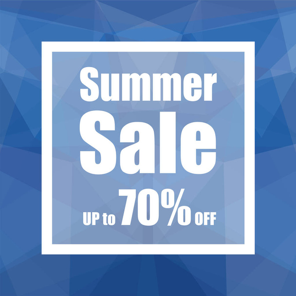 Summer Sale Up to 70% off with polygon abstract background style. design for a shop and sale banners. - Διάνυσμα, εικόνα