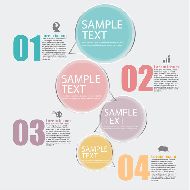 Abstract infographics number options template. - Vettoriali, immagini
