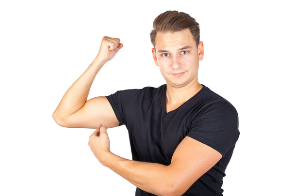 Handsome man biceps - Foto, Imagen