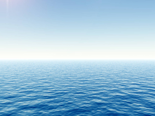 Синя вода з високою роздільною здатністю і небо з фоном хмар, ізольовані для природи і літніх дизайнів
 - Фото, зображення