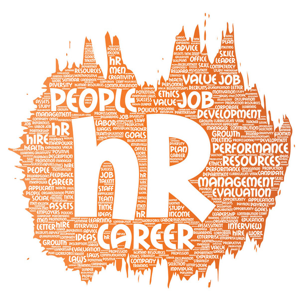 Human resources management word cloud - Vector, Image