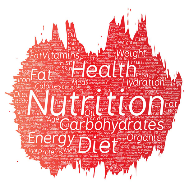 Healthy living and nutrition word cloud - Photo, Image